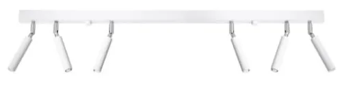Biała lampa sufitowa listwa z smukłymi reflektorami walcami Plafon Sollux Lighting SL.0906 Eyetech 6xG9 100cm Zamów teraz