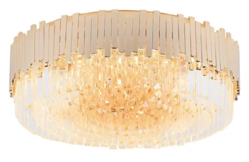 Bezpieczne zakupy Duży złoty kryształowy plafon lampa sufitowa Max Light C0164 Trend 15xE14 60cm x 22cm
