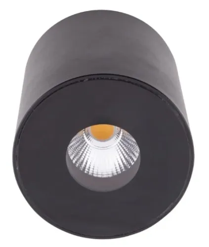 Oferta limitowana Czarna lampa sufitowa walec tuba do łazienki pod prysznic Max Light C0151 Plazma LED 13W 3000K IP54 8,5x7,2cm 20stopni