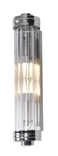 Premium Chromowany kinkiet walec z szklanym kloszem Max Light W0241 Florence 2xE14