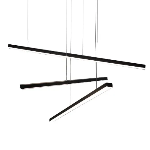 Cena promocyjna Czarna lampa wisząca listwy ledowe Max Light P0311 Trio LED 3x12W 3000K 100cm