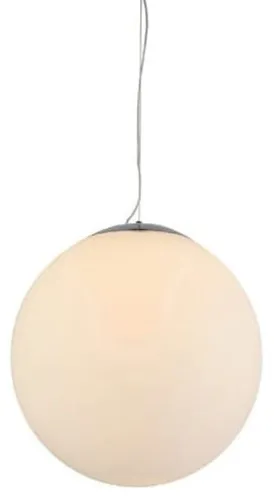 Chromowana lampa wisząca z kloszem kulą 30cm Azzardo AZ2516 White Ball E27 Szybka dostawa