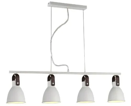 Biała lampa wisząca z kloszami na listwie Azzardo AZ1282 Tessio 4xE14 120cm Ostatnia szansa