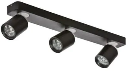 Nie przegap Czarna lampa sufitowa listwa z trzema punktowymi reflektorami Azzardo AZ0680 Tomi 3xGU10