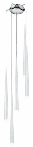 Zamów teraz Długa lampa wisząca z białymi smukłymi kloszami Azzardo AZ0208 Stylo 5xG9 18cm x 257cm