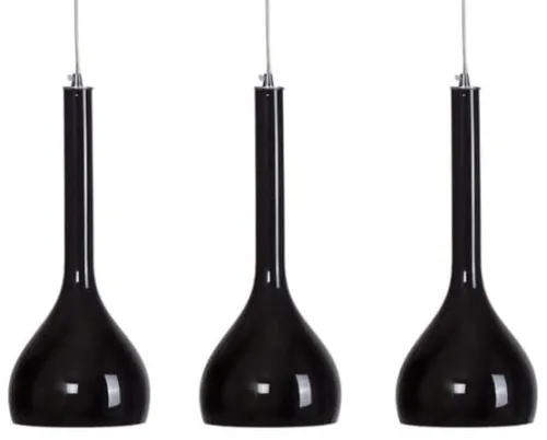 Czarna potrójna smukła lampa wisząca nad stół Azzardo AZ0276 Soul 3xE27 70cm Bestseller