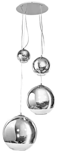 Nie przegap Nowoczesna lampa wisząca chromowane szklane kule w różnych rozmiarach Azzardo AZ2531 Silver 4xE27 66cm