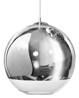 Lampa wisząca duża srebrna szklana kula Azzardo AZ0734 Silver E27 40cm Wysoka jakość