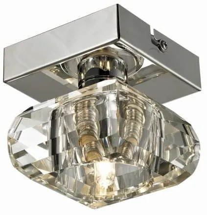 Chromowana lampa sufitowa z dekoracyjnym szklanym kloszem Azzardo AZ0489 Rubic G9 Zamów teraz