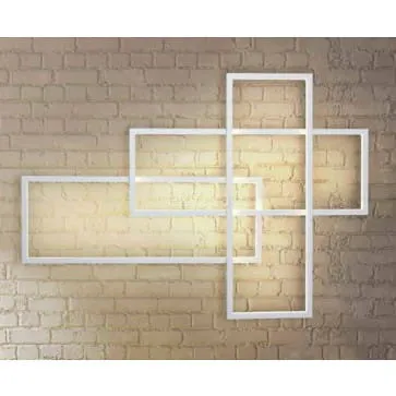 Do wyczerpania zapasów Biała foremna lampa sufitowo ścienna ledowa prostokąty Azzardo AZ2993 Quadratus LED 105W 3000K
