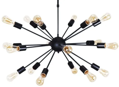 Czarna szeroka lampa wisząca kula z ramionami Azzardo AZ1657 Orbit 18xE27 79cm Nie przegap