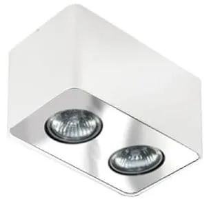 Biała z chromowanym spodem lampa sufitowa spot Azzardo AZ0737 Nino 2xGU10 Bezpieczna płatność