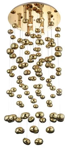 Ostatnia szansa Lampa nowoczesna wisząca złote połyskujące kule Azzardo AZ3073 Luvia 9xGU10 60cm