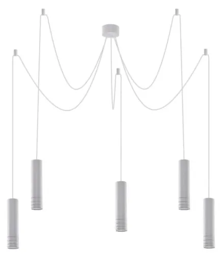Lampa wisząca podwieszana z białymi walcami Azzardo AZ3406 Locus 5xGU10 Bestseller