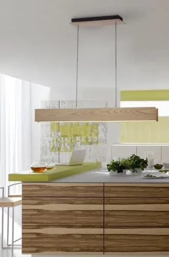 Lampa wisząca drewniana listwa 120cm Azzardo AZ2700 Laria LED 10W i 40W 3000K światło góra dół Tylko do końca tygodnia