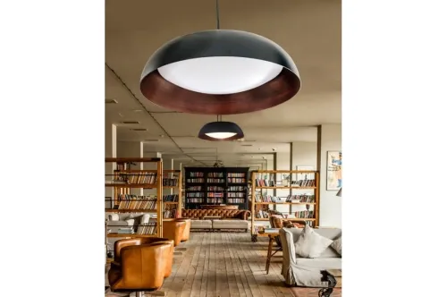 Czarna okrągła nowoczesna lampa ledowa wisząca Azzardo AZ3148 Lenox LED 40W 3000K 60cm Tylko do końca tygodnia