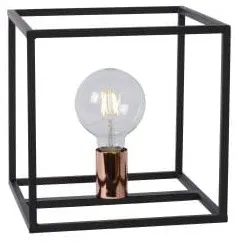 Czarna lampa stołowa z miedzianą tuleją w stylu loftowym Lucide 08524/01/30 Arthur E27 Sprawdź teraz