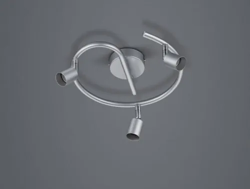 Lampa sufitowa metalowe ramie w kształcie okręgu srebrna szara trzy żarówki RL R80913987 Paris 3xGU10 Wybór klientów