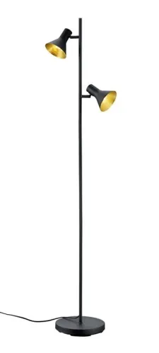 Lampa podłogowa prosta pionowa czarna dwa reflektorki ze złotym RL R40162002 Nina 2xE14 144cm Zamów teraz