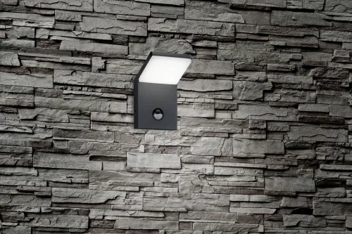 Zewnętrzna lampa ścienna kinkiet ogrodowy Trio 221169142 Pearl LED 9W 3000K IP54 czujnik ruchu zmierzchu Antracyt Popularny