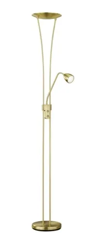 Hit cenowy Lampa stojąca Podłogowa Trio 426410208 Arizona LED 20W + 5W 3000K ściemniacz 180cm mosiądz