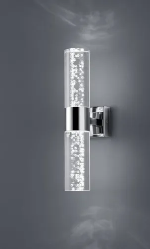 Kinkiet Łazienkowy lampa ścienna IP44 Trio 282410206 LED 2x3,2W 3000K 7cm x 30cm chrom bąbelki Ostatnia szansa