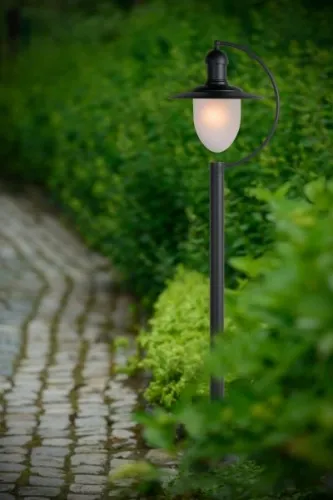 Bestseller Czarna lampa zewnętrzna słupek oświetleniowy Lucide 11873/01/30 Aruba E27 IP44 110cm