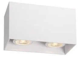 Biała lampa sufitowa box na dwie żarówki GU10 Lucide 09101/02/31 Bodi Oferta
