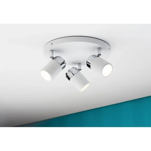 Zamów dziś Oprawa ścienno-sufitowa ZYLI GU10 max. 3x10W okrągła IP44 230V biały / chrom /metal Paulmann PL66712