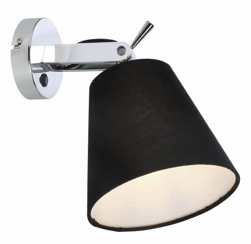 Ostatnia szansa Kinkiet lampa ścienna z abażurem i włącznikiem Light Prestige LP-5031/1W BK 18cm czarny Bali E27