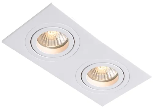 Lampa sufitowa podtynkowa prostokątna spot punktowa regulowana Light Prestige LP-2780/2RS WH Metis 2 2xGU10 18x9cm biały Tani