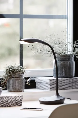 Lampa nocna biurkowa ze ściemniaczem i elastycznym ramieniem do regulacji MarkSlojd 106094 Swan Led 45cm Zamów teraz