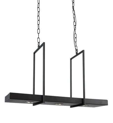 Czarna lampa wisząca na łańcuchu nad stół z półką dekoracyjną barwa światła ciepła biała MarkSlojd 105780 Tray Led 80cm Obniżka ceny