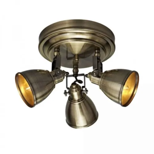 Najlepsza cena Lampa sufitowa plafon z regulowanymi kloszami styl industrialny antyczny mosiądz MarkSlojd 104050 Fjällbacka 3xE14 35cm