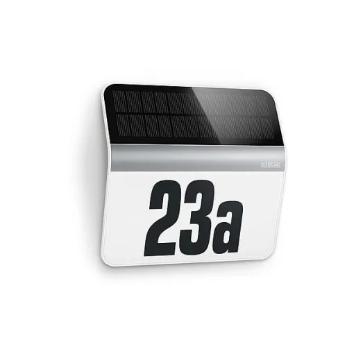 Darmowy zwrot Lampa Solarna Z Numerem Na Dom Steinel ST007140 LED 4000K IP44 22cm x 24cm naklejki w zestawie Stal Szlachetna