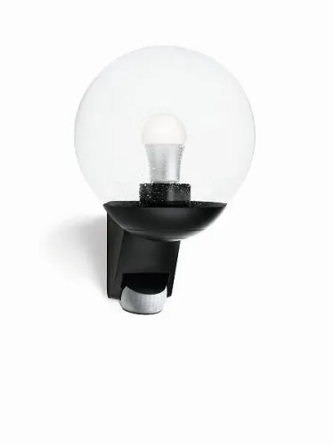 Zewnętrzna lampa ścienna kinkiet na elewację Steinel ST005535 L585S E27 IP44 czujnik ruchu zmierzchu czarna Nowość