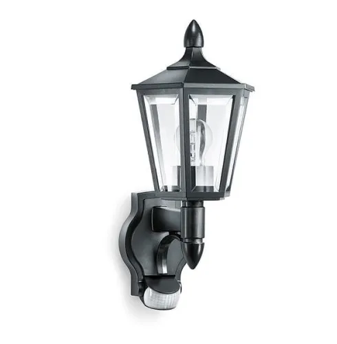 Do wyczerpania zapasów Zewnętrzna lampa ścienna kinkiet na elewację Steinel ST617813 L15 E27 IP44 czujnik ruchu zmierzchu czarna