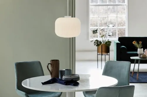 Lampa Wisząca Skandynawska DFTP Nordlux 46583001 Milford 30 E27 30cm x 300cm biały szklany klosz Oferta