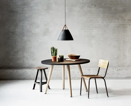 Zamów dziś Lampa Wisząca Klosz Stożek Nordlux 84353003 Strap 48 E27 48cm x 348cm czarna pasek skórzany