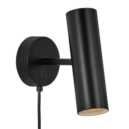 Cena promocyjna Lampa ścienna Kinkiet punktowy Nordlux 61681003 Mib 6 GU10 6x10x20cm czarna regulacja włącznik kabel