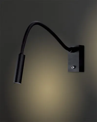 Czarny kinkiet z włącznikiem i giętkim ramieniem MaxLight W0046 Rider LED 3W 3000K 46cm Szybka dostawa