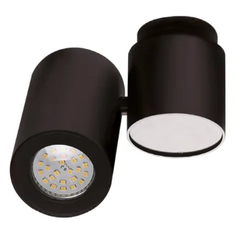 Czarna lampa sufitowa punktowa z regulowaną tuleją MaxLight C0035 Barro GU10 Wysoka jakość
