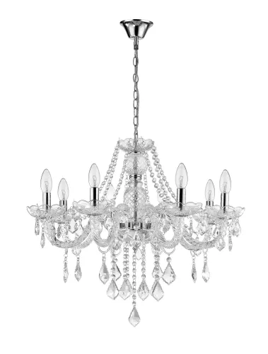 Kryształowy dekoracyjny żyrandol Light Prestige LP-2940/8P Cristallo 8xE14 66cm x 100cm Szybka wysyłka